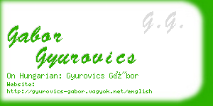 gabor gyurovics business card